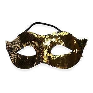 Masque à paillettes dorées 18,65 x 10 H.8,5 cm - Product Image 1
