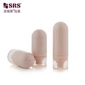 Botella de Bomba Sin Aire de Color <span class=keywords><strong>Pastel</strong></span> Vacía, Forma Cilíndrica con Fondo Redondo, Rosca de Tornillo, para Cuidado de la Piel y Estética, B001-50ML - Product Image 5