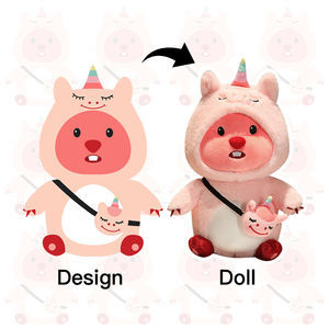 All'ingrosso del fumetto del fenicottero del cane Plushie bambola su ordinazione del cervo del Panda della volpe del Panda della morbida peluche - Product Image 1