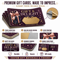 Cartes de révélation de prix personnalisées en feuille d'or, coupons cadeaux personnalisés pour la fidélisation des clients de boutiques, cadeaux promotionnels de fin d'année