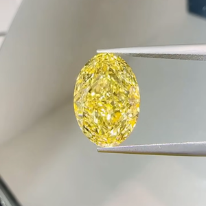 IGI鑑定書付きファンシービビッドイエローオーバルカットVVS VSラボダイヤモンド1ct 2ct 3ct 4ct 5ct HPHT&CVDルースラボグロウンダイヤモンド - Product Image 1