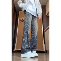Jean en denim pour homme, coupe slim, avec détails de coutures apparentes, fournisseur sur demande