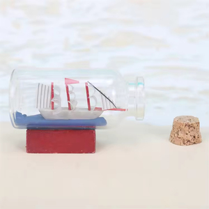 Nuovo Arrivo: Mini Barca a Vela del Marchio ML in Bottiglia di Vetro, Tecnica di Fusione, Stile Antico Imitazione Feng Shui, Decorazione Nautica, Idea Regalo - Product Image 2