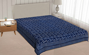 2026 Indian Hand <b>Block</b> Printed Plain Style Quality Hotel Use Bedsheet 100% Cotton 300TC OEM Manufacturer Price 90x108inch - Product Image 4