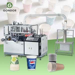 Máquina Automática para Fabricar Vasos de Papel Desechables Pequeños de Alta Velocidad a Bajo Costo en China - Product Image 1