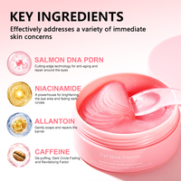Patchs pour les yeux OEM au DNA de saumon PDRN pour rajeunir et réduire les poches sous les yeux avec Glow Jelly, patchs masques pour les yeux à la niacinamide pour les cernes