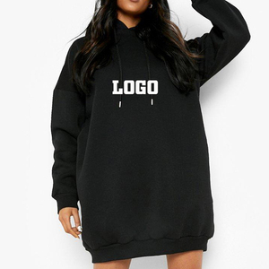 <span class=keywords><strong>Felpa</strong></span> lunga con Logo personalizzato maglione da donna <span class=keywords><strong>in</strong></span> pile <span class=keywords><strong>di</strong></span> <span class=keywords><strong>cotone</strong></span> Pullover <span class=keywords><strong>abiti</strong></span> con cappuccio Oversize - Product Image 1