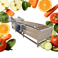 Energiebesparende multifunctionele bubbelwasmachine voor het reinigen van groenten en fruit, anti-schade zachte groenteverwerkingsinstallatie