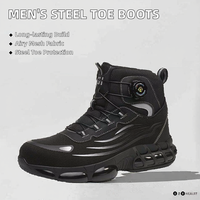 Chaussures de sécurité pour le travail industriel pour hommes bottes de construction respirantes à bout en acier anti-écrasement chaussures de sécurité pour le travail sports d'hiver et d'été