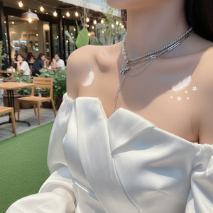 Collane a Catena con Stella in Strass all'Ingrosso, Stile Boho Coreano Elegante, Placcato Oro, Moda Trendy per Bambini e Donne - Product Image 3