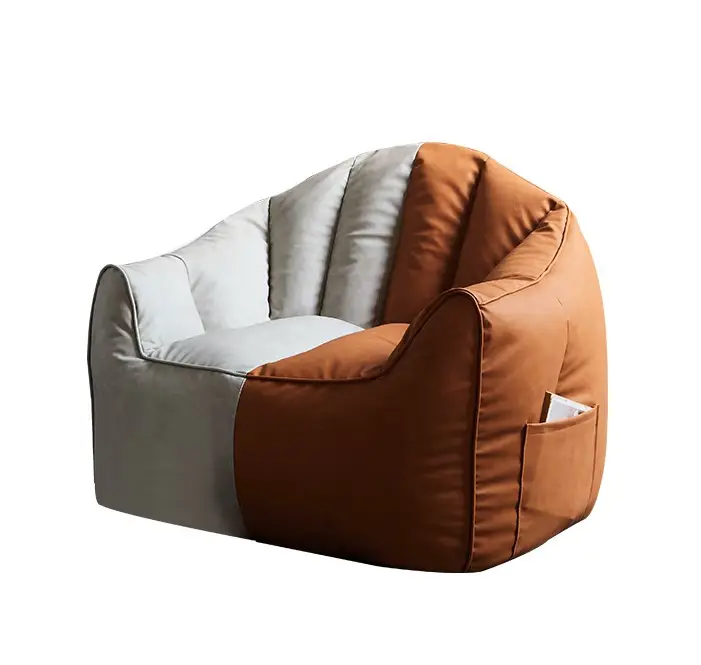 Nordic fabric velvet Modern Professional Supplier Comfortable Livining Room Single Lazy fabric bean bag armchair sofa chair