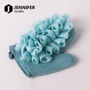 <span class=keywords><strong>JENNIFER</strong></span> Toalla exfoliante de baño de doble cara, potente para remover suciedad, para espalda y manos, juego de bolas de baño para adultos de doble uso - Product Image 6
