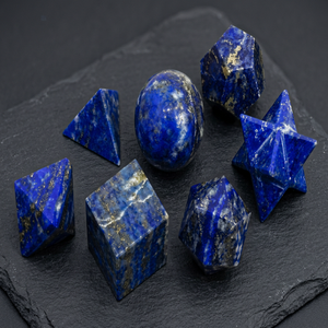 Lapis Lazuli Pierre 7 Pièces Géométrie Sacrée Ensembles Reiki Guérison Cristal Cadeau Spirituel - Product Image 3