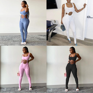 Nuevo estilo Sexy Fitness <span class=keywords><strong>de</strong></span> encaje hueco <span class=keywords><strong>de</strong></span> verano una pieza <span class=keywords><strong>mono</strong></span> Vetement Femme Sexy sin mangas deportes <span class=keywords><strong>mono</strong></span> - Product Image 2