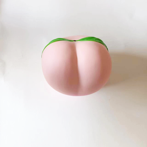 <b>Hot</b> Sell 4inch Large <b>Pink</b> Soft Peach Style PU Material Anti-Stress Squeeze Ball Squishy Fidget Toys - Product Image 2