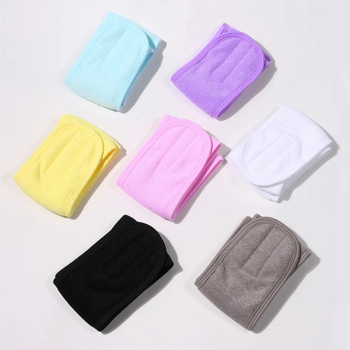 Super Model Wholesale White Cotton Towel Headband Soft Facial Treatment Headband Spa Makeup Use Manufacturer Offers OEM Service