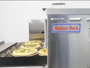 Sabuk gas profesional 18 inci, oven pizza restoran dengan teknologi memanggang cepat impor