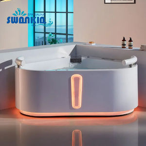 Nuovo design 2 persone angolo <span class=keywords><strong>bagno</strong></span> LED cangiante colore acrilico <span class=keywords><strong>vasca</strong></span> <span class=keywords><strong>da</strong></span> <span class=keywords><strong>bagno</strong></span> moderna - Product Image 6