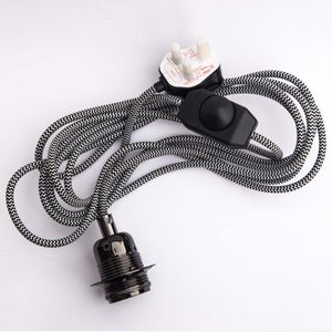 <span class=keywords><strong>Cable</strong></span> de Extensión de 1.8M 13A con Enchufe del Reino Unido y Portalámparas E27, <span class=keywords><strong>Cable</strong></span> con Interruptor de Atenuación para Lámpara de Mesa y Lámpara Colgante de Interior con Enchufe del Reino Unido - Product Image 1