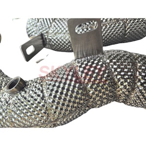 Para mercedes-benz Amg Gt63 <span class=keywords><strong>Gt63s</strong></span> 4,0 T 2019-2025 Ss304 tubo de bajada recta de escape con escudo térmico - Product Image 2