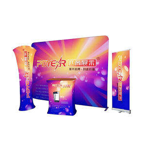 FEAMONT-soporte de pared de tela de tensión <span class=keywords><strong>para</strong></span> fotografía, logotipo personalizado, pantalla de muestra rápida, cartel de fondo redondo <span class=keywords><strong>para</strong></span> feria - Product Image 1