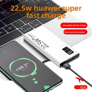 FOX K7 Certifié 3C, Chargeur <span class=keywords><strong>Super</strong></span> Rapide Transfrontalier 22.5W, Batterie Externe Li-Polymère 2-en-1 10000mAh avec Câble Micro USB pour l'Italie - Product Image 1
