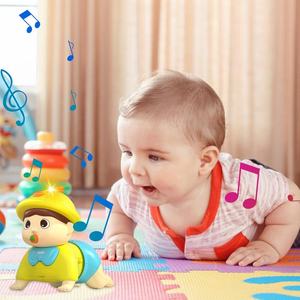 Nouvel arrivage bébé jouet rampant bébé poupée rampante électrique tout-petits apprendre jouets d'escalade poupée tactile avec sons et lumières - Product Image 5