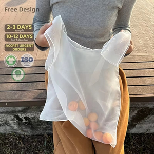 Sacs de shopping en organza de luxe, grands sacs fourre-tout en organza transparent, sacs de livraison en organza transparent en gros - Product Image 2