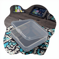 Logo personnalisable Mini boîte de rangement Portable en plastique rectangulaire transparent avec composants recyclables pour l'organisation de rivets de bijoux