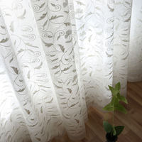 Innermor personnalisé doux américain laisser blanc Tulle rideau épais transparent brodé pour salon chambre