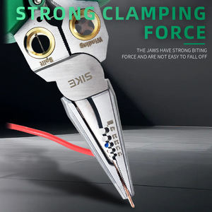 คีมทดสอบอเนกประสงค์<span class=keywords><strong>8</strong></span>-in-1คีมไฟฟ้าสแตนเลสปากกาวัดเข็มจมูกสำหรับการสนับสนุน OEM - Product Image 6