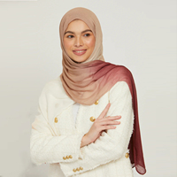 Voiles et foulards hijab Sharut 2024 en gros, légers, respirants, imprimés, tie-dye, effet ombré