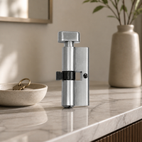 Cylindre de serrure de porte cylindrique zingué avec bouton rotatif, 3 clés, vente en gros, logo personnalisé, OEM pour maison, bureau, hôtel