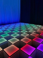 Pista de baile LED magnética para boda, iluminación de escenario, pista de baile 3D, suelo de baile Led para boda, fiesta, evento, Bar