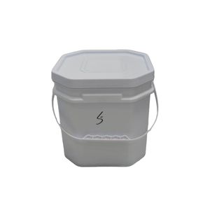 Cubos Cuadrados de PP Reciclables al por Mayor de Fábrica, con Agarre de Plástico, Personalizados, Verdes, de Grado Alimenticio, a Prueba de Fugas, Ecológicos, con Tapa, 5L - Product Image 2