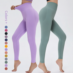 High Waist Seamless Anti-Bacterial Yoga <b>Leggings</b> Scrunch Butt Lift Workout Pants Full Length Spandex/Nylon for <b>Women</b> - Product Image 1