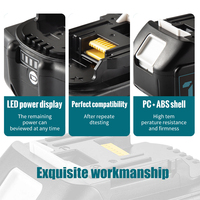 Batteries de remplacement certifiées CB CE, rechargeables, 18V 6Ah, pour outils électriques sans fil, compatibles avec BL1860 BL1830 BL1850