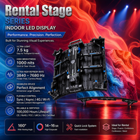 Mur vidéo LED de location pour scène intérieure 4K couleur, taux de rafraîchissement élevé 7680Hz, panneau LED P1.953 500x500mm, garantie 3 ans