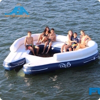 Raft gonflable géant pour 6 personnes, piscine tropicale, île flottante gonflable Tahiti Océan, en vente