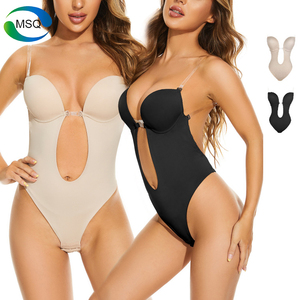 Noir <span class=keywords><strong>nu</strong></span> sans couture dos <span class=keywords><strong>nu</strong></span> Push up poitrine body sangle minceur Corset corps Shapers dissimulé soutien-gorge corps Shapewear pour les femmes - Product Image 1