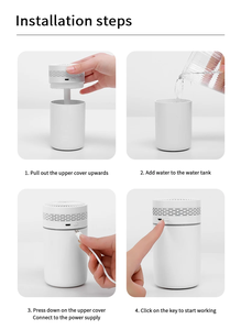 Haute qualité 250ML LED veilleuses colorées humidificateur de tasse électrique meilleure vente pour voiture maison hôtel utilisation en plastique - Product Image 6