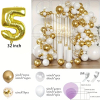 Kits de guirlandes de ballons en latex imprimés en lettrage doré à chaud pour la décoration de la maison, les baby showers, les anniversaires, les mariages et les fêtes