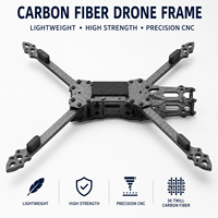 Produsen Rangka UAV Pasokan Massal 3K Twill CNC Machined dengan Pelat Serat Karbon Rangka UAV Ringan Kekuatan Tinggi yang Kokoh