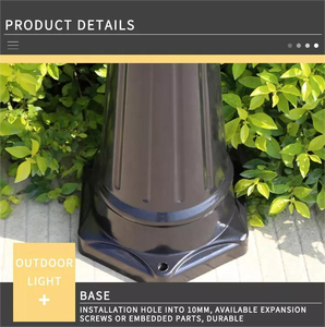 โคมไฟสวนกลางแจ้ง2หัวสไตล์ยุโรปคลาสสิก,โคมไฟโพสต์สไตล์วินเทจสำหรับติดในสวนหรือสนามหญ้า - Product Image 6