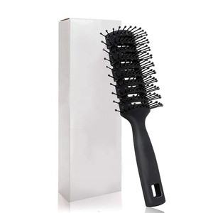 Escova de cabelo para salão de beleza, escova de cabelo preta profissional com ponta redonda - Product Image 5