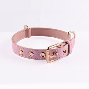 Collier pour chiot rembourré en cuir PU souple avec boucle en alliage, collier en PU robuste avec anneau en D pour chiens de petite, moyenne et grande taille - Product Image 1