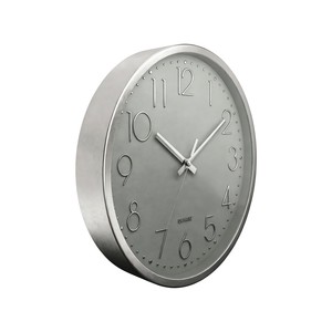 Reloj de Pared Contemporáneo de 12 Pulgadas, Color Gris, con Números 3D, Marco de Aluminio, Silencioso, de Cuarzo Analógico, Fácil de Leer, Estilo Urbano - Product Image 2