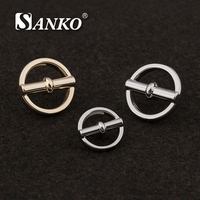 Boutons décoratifs écologiques en alliage de zinc plaqué SANKO de luxe pour accessoires vestimentaires féminins