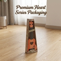 Ukulélé soprano en bois d'acajou facile à jouer pour débutants, 4 cordes, mini-guitare à trou rond avec cordes en nylon