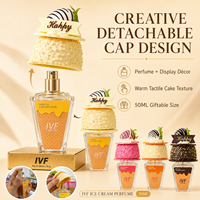 Parfum en forme de gâteau IVF 50ml, parfum de dessert glacé, parfum mignon en forme de gâteau, parfum longue durée, parfum sucré, cadeau original pour femmes